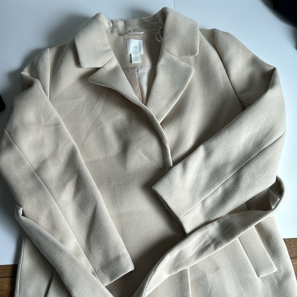 H&M trench coat women’s size 10 beige - Picture 9 of 11